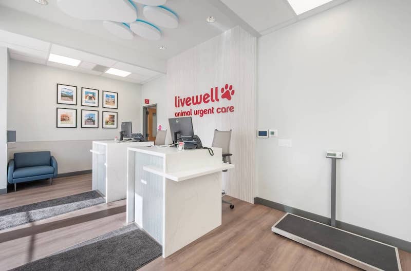 Receptionist are to the left